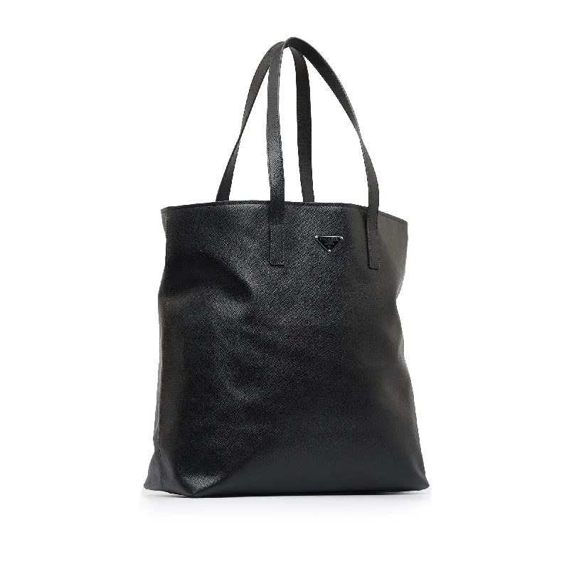 Prada handbags with a patent - leather finish for a shiny and sophisticated appearancePrada Tote Bag Black Saffiano