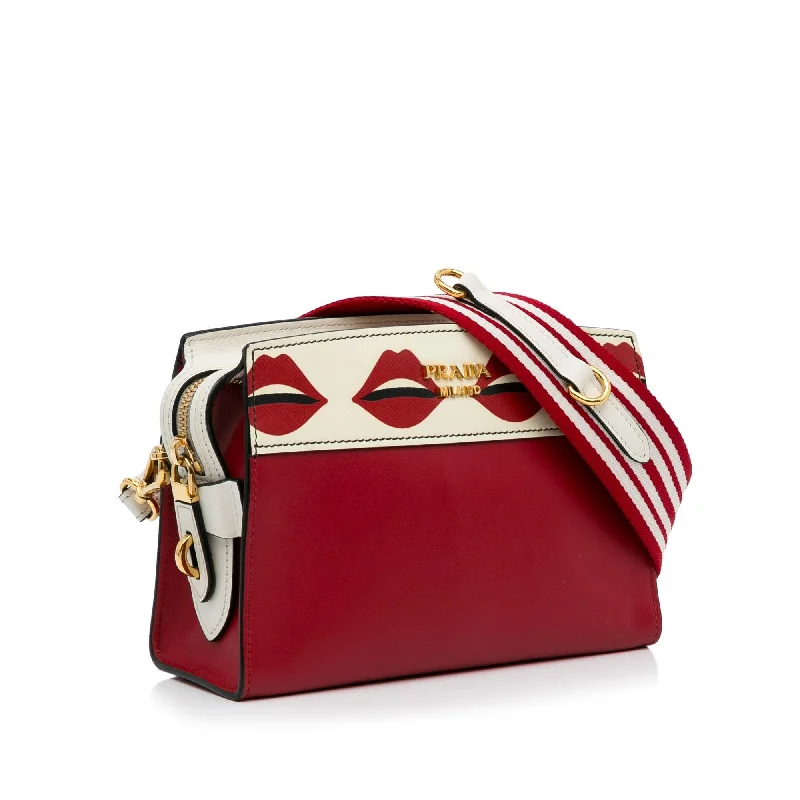 Prada crossbody bags in a vibrant red for a bold fashion statementPrada City Calf and Saffiano Lip Print Esplanade swq2sE