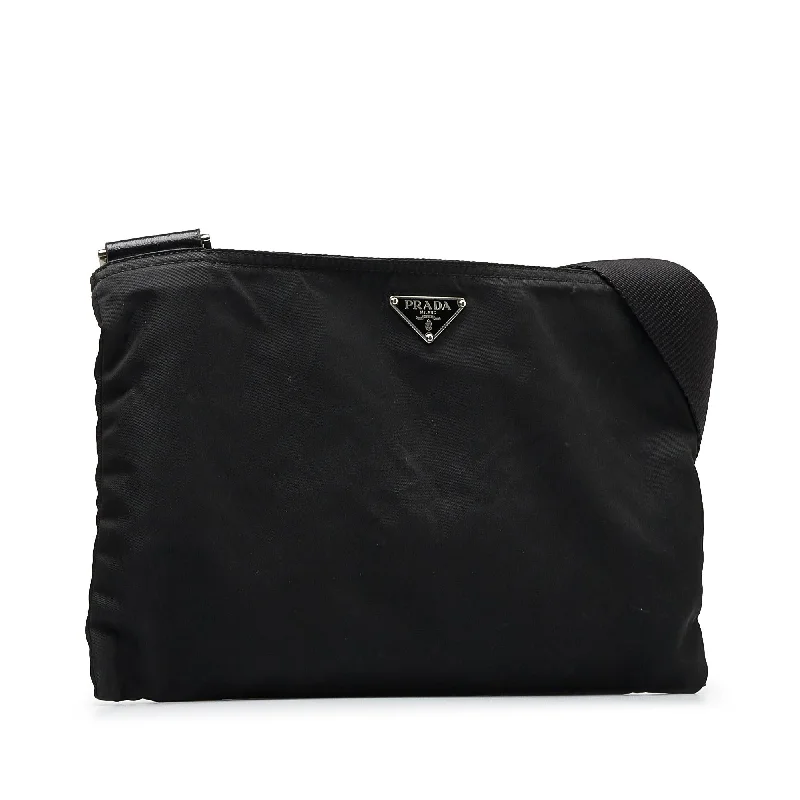 Prada handbags with a patent - leather finish for a shiny and sophisticated appearancePrada Tessuto Crossbody (SHG-2q2EtI)