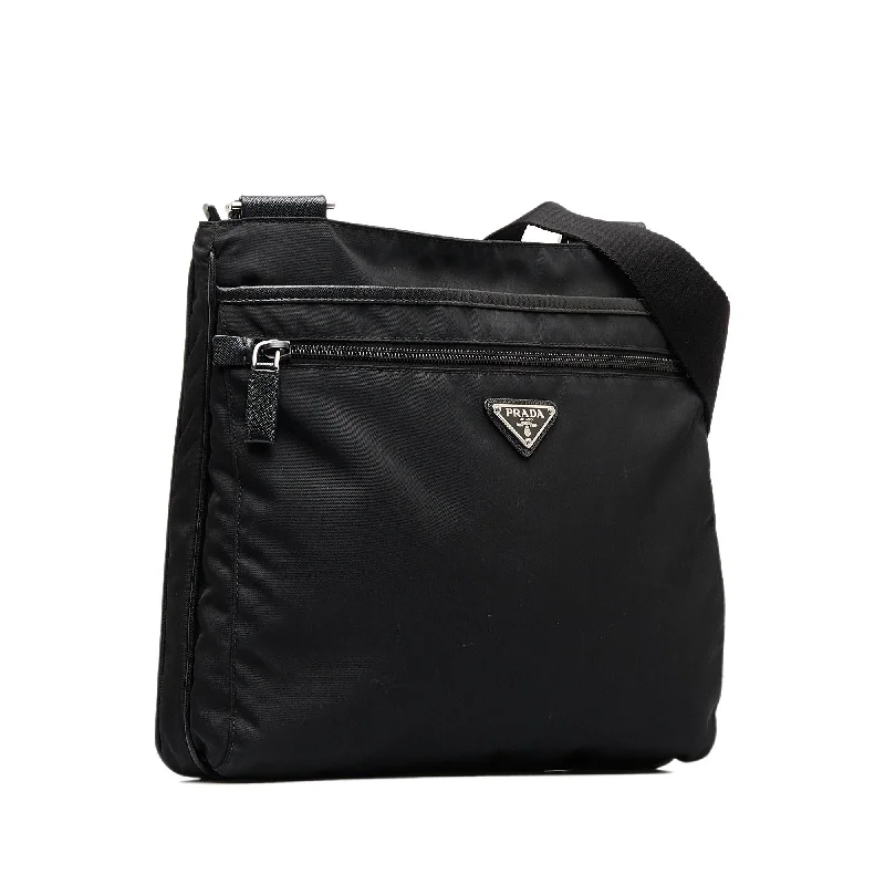 Medium - sized Prada tote bags in classic black for everyday versatilityPrada Tessuto Crossbody (SHG-nF5AaZ)