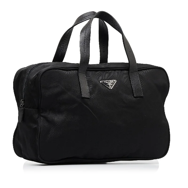 Prada bags with a back - zip pocket for storing valuables securelyPrada Tessuto Handbag (SHG-R4oRvw)