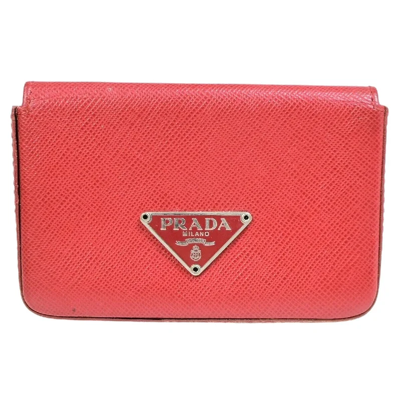 Prada bags with a detachable mirror inside for quick touch - upsPRADA Vitello Wallet