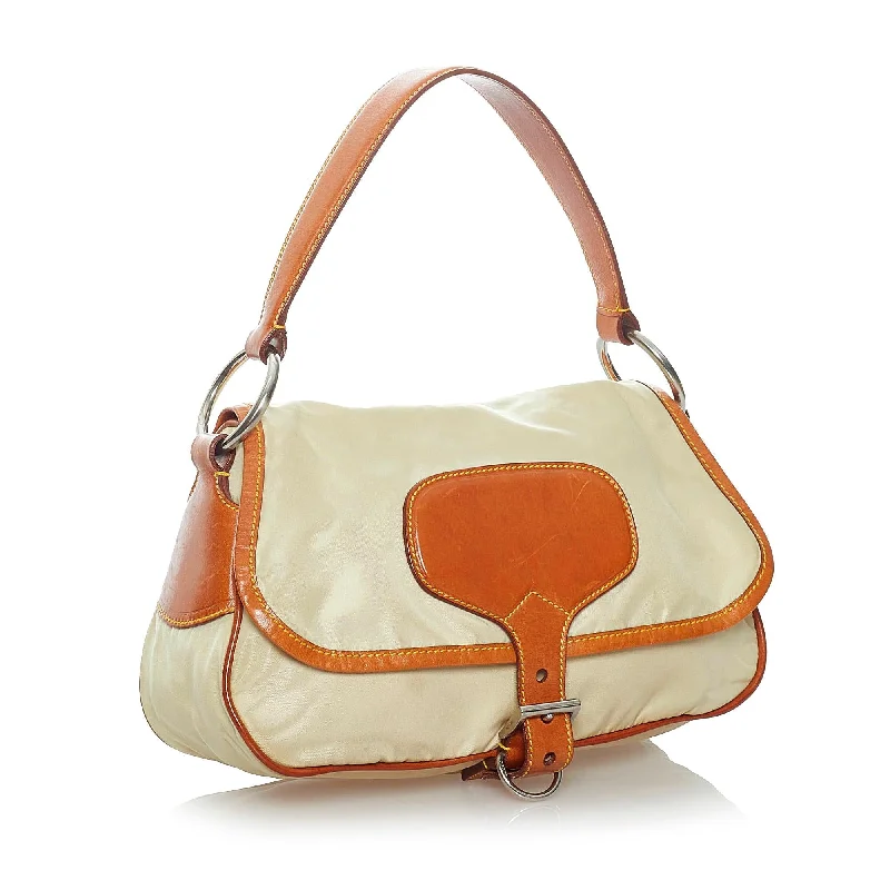 Prada Cahier bags with a detachable shoulder strap for versatile carryingPrada Tessuto Handbag (SHG-RJW0tg)