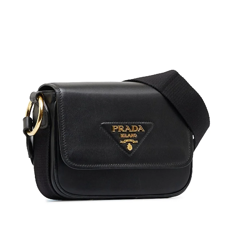 Ladies Prada shoulder bags with a magnetic - closure flap for easy opening and closingPrada City Calf Identity Flap Crossbody Bag STZqGS