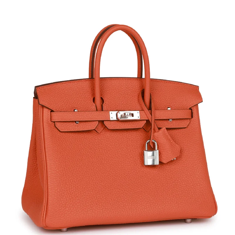 Hermes Birkin Bags in a Metallic Rose Gold for a Glamorous TouchHermès Kelly Bags with a back - pocket for additional storageHermes Birkin Bags in a Metallic Rose Gold for a Glamorous TouchHermes Birkin 25 Orange Togo Palladium Hardware