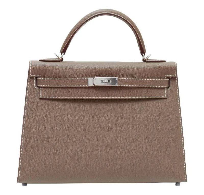 Hermès Kelly Bags with a removable interior dividerHermès Kelly 32 Etoupe Sellier Bag