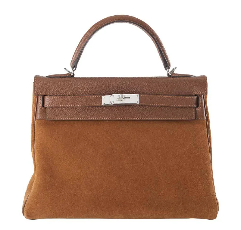 Hermès Kelly Bags with a contrast - colored interior liningHermès Kelly 32 Fauve Grizzly Bag - Limited Edition